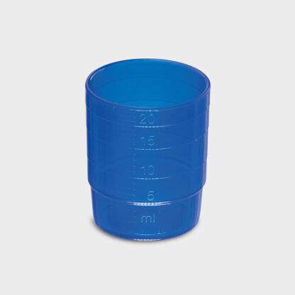 melipul MEHRWEG-Medikamentenbecher stapelbar PP 25ml Pack 60 Stück blau